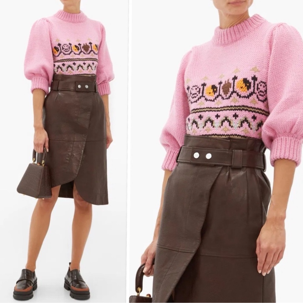 Ganni Pink Intarsia wool and alpaca-blend
Hand knitted never worn Sz xx